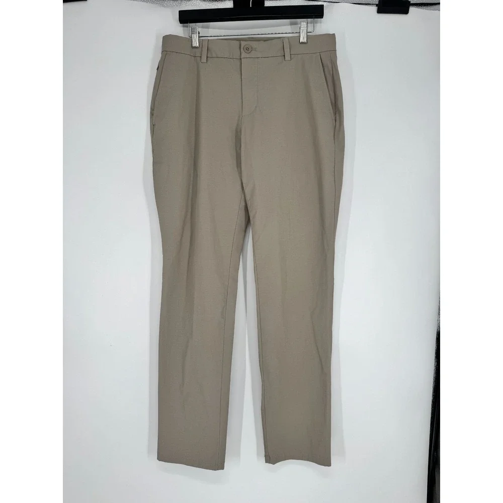 Vineyard Vines On The Go OTG Chino Performance Pants Mens 33x32 Golf Khaki Beige